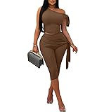 Vssjavun Women's 2 Piece Outfits Sexy Sleeveless