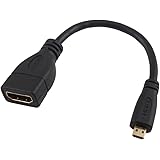 Afunta Micro HDMI Male D to HDMI Female A Jack Adapter Cable Convertor 1080P