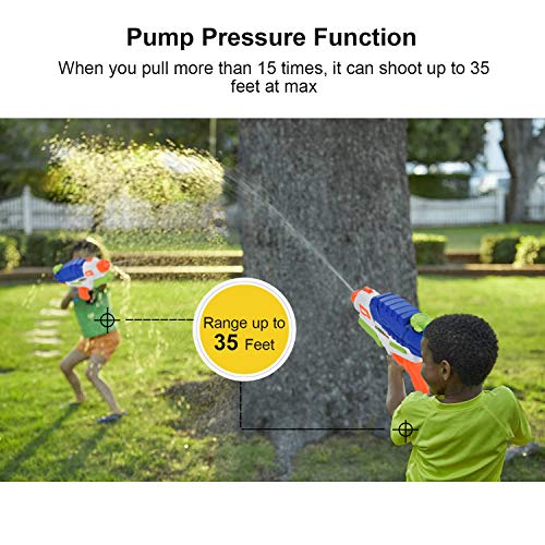 Browill [2 Packs Premuim Water Guns Blaster, Big High Capacity(36oz) Long Range(35ft.) Super Soaker Squirt Guns Pistol Toys for Kids Adults for Swimming Pool Beach Outdoor Famliy Games