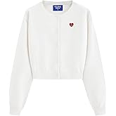 Aelfric Eden Cropped Cardigan Sweaters for Women Lightweight Open Front Cardigans Long Sleeve Crewneck Knit Fall Outfits 2025