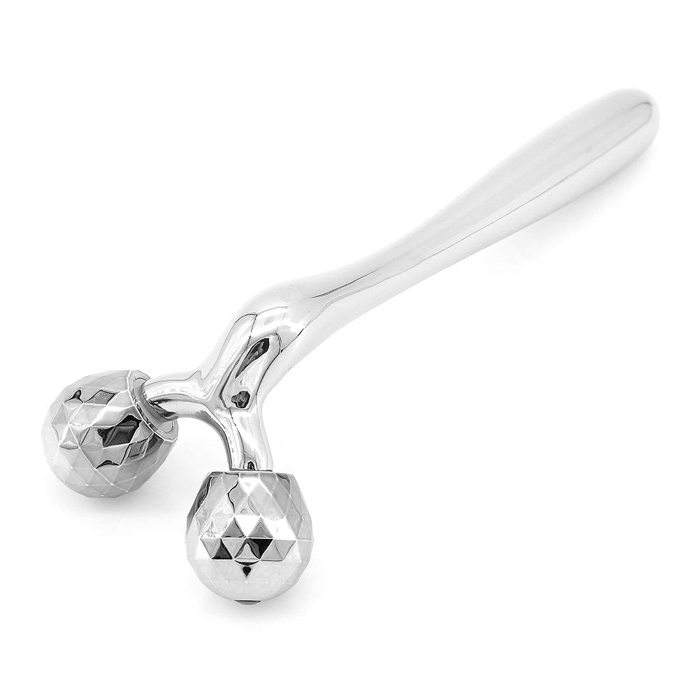 ShawFly 3D Mini Facial Massager for V-Shape Face Lift and Body Slimming - Skin Care Firming Tool for Face Lifting and Anti-Wrinkle (Silver)