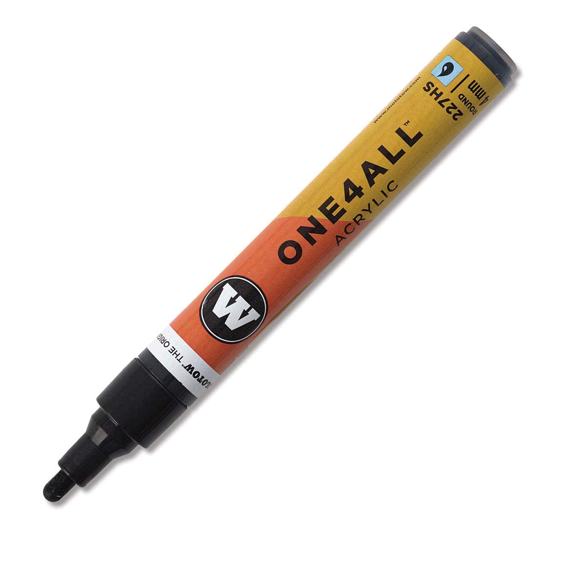 MOLOTOW ONE4ALL Acrylic Paint Marker, 4mm, Signal Black, 1 Each (227.212)