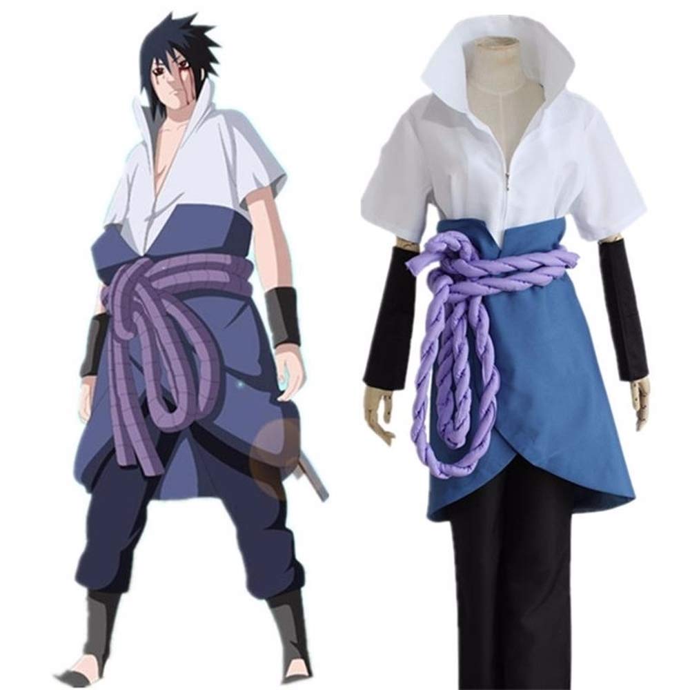 Naruto Uchiha Sasuke Cosplay Costume 2nd Generation Full Set Costumes 