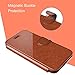 Taken iPhone 8 / iPhone 7 Leather Wallet Case with Cards Slot and Metal Magnetic, Slim Fit and Heavy Duty, Plastic Flip Case/Cover with Rubber Edge, for Women, Men, Boys, Girls, 4.7 Inch Dark Brown