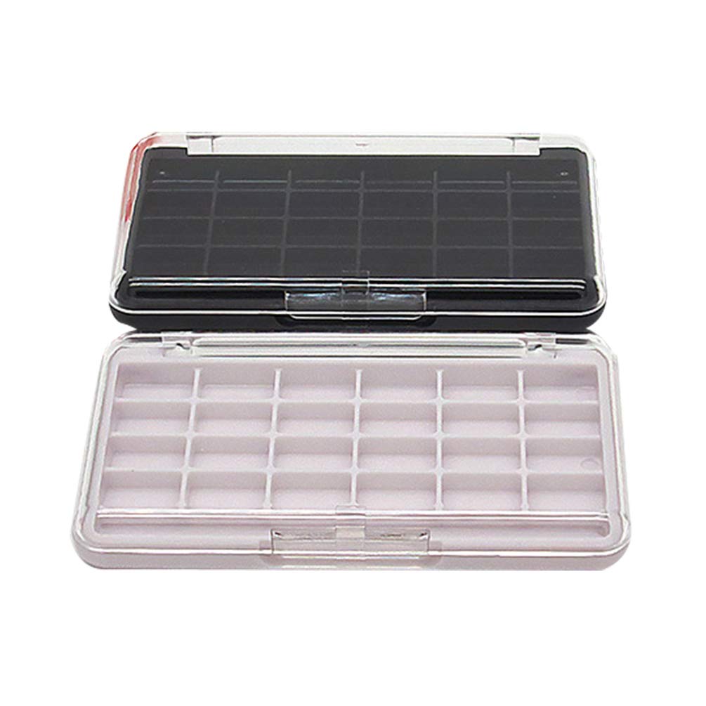 Lurrose 2PCS Empty Makeup Palette with 24 Grids for Lipstick Lip Balm Eyeshadow Blusher