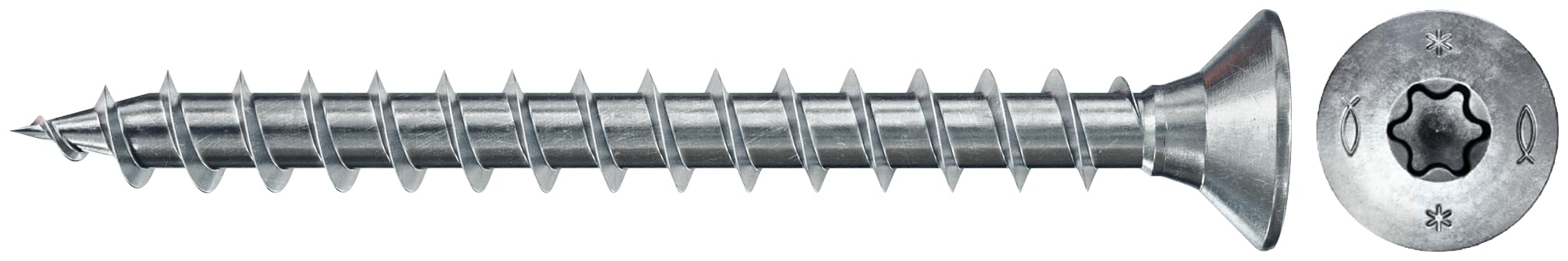 Fischer PowerFast II CTF 3.0 x 16 Chipboard Screw (200 Pieces) - Fully Threaded, Countersunk Screw with Inner Star, Reduces Screwing Resistance & Time — image 1