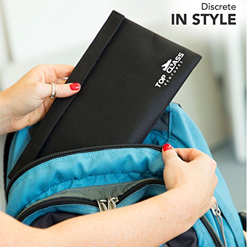 Smell Proof Bag with Smoking Accessories by Top Class Ventures – Smell Proof Container Pouch PLUS Grinder, Resealable Bags, and Doob Tubes – Discreet Stash Storage Case - Smellproof No Odor Bags