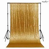 Gold Shimmer Sequin Fabric Photography Backdrop (8FTX8FT)