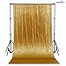Gold Shimmer Sequin Fabric Photography Backdrop (5FTx6FT)
