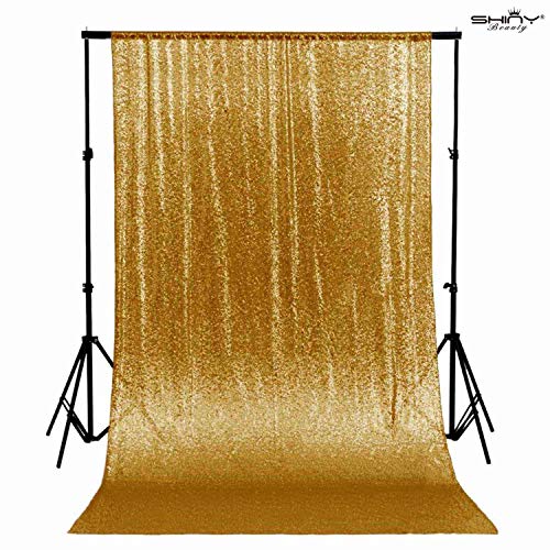 Gold Shimmer Sequin Fabric Photography Backdrop (8FTX8FT)