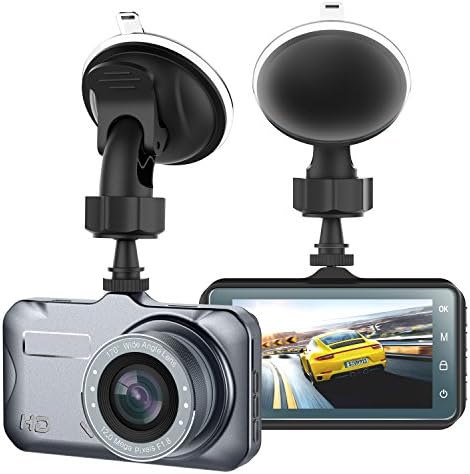 Dash Cam Camera for Cars with Full HD 1080P 170 Degree Super Wide Angle Cameras, 3.0", Loop Recording WDR, TFT Display, G-Sensor