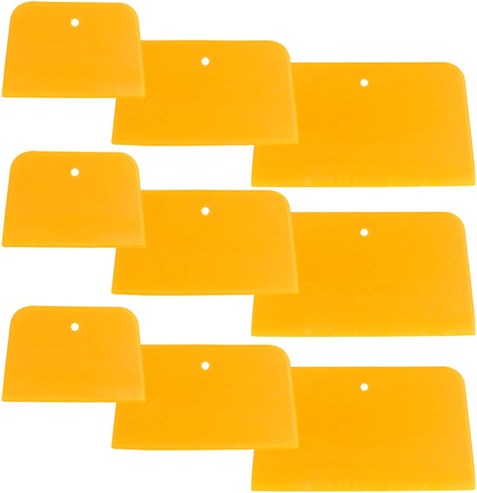 Set of 9 Body Filler Spreaders Automotive Body Fillers, SourceTon 4, 5, 6 Inch Reusable Plastic Spreader for Applying Fillers, Putties, Glazes, Caulks and Paint: Automotive