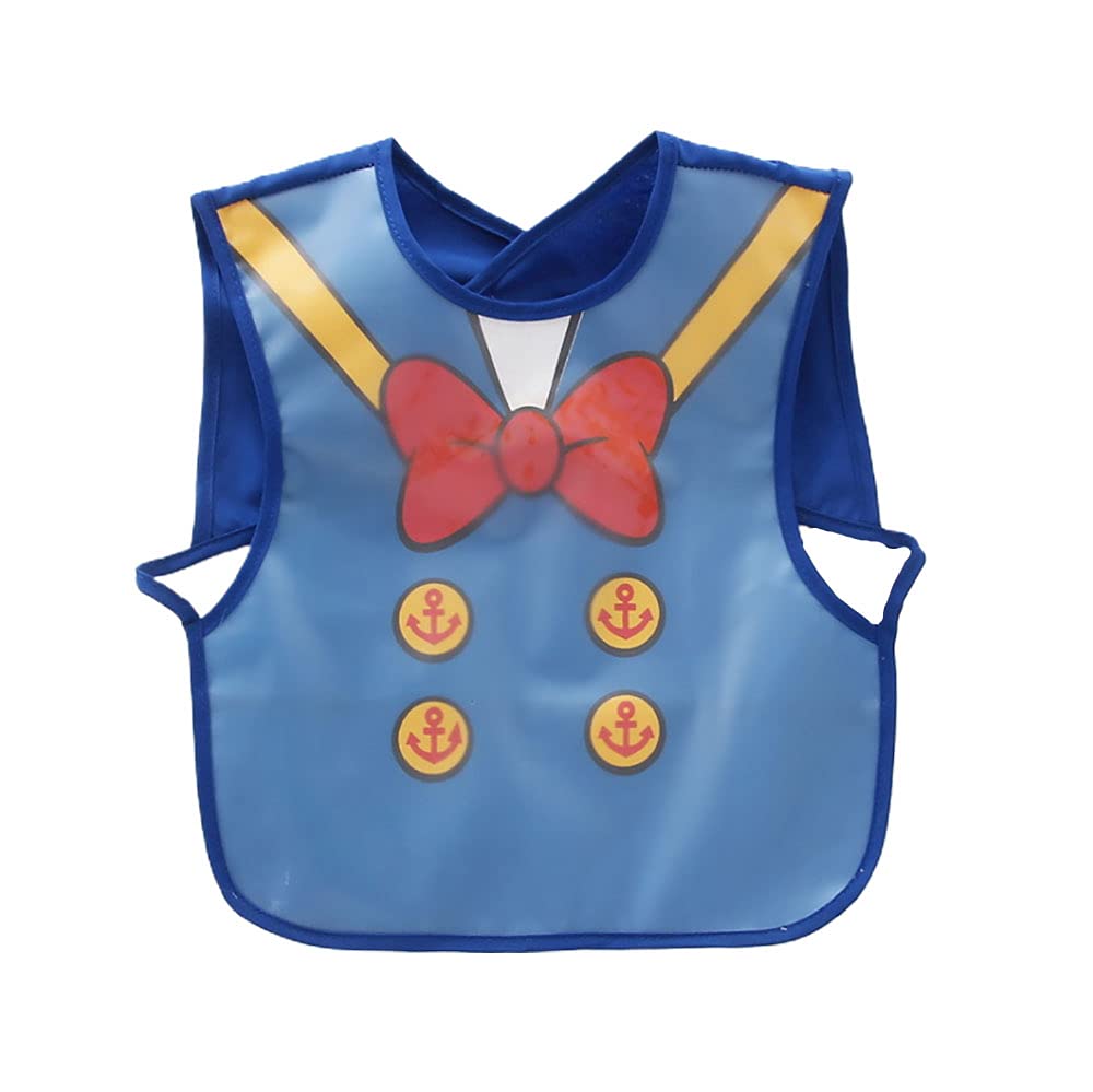 FEIFEI'S BOW Baby Kid Bibs Waterproof Sleeveless Mickey Princess Car Infant Toddler Weaning Unisex Feeding Bibs Apron 6 Months to 3 Years Old (Donald Duck2)