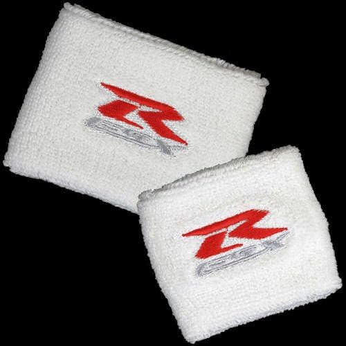 Suzuki GSXR White Brake/Clutch Reservoir Cover by MotoSocks Set Fits GSXR, GSX-R, 600, 750, 1000, 1300, Hayabusa, Katana, TL 1000, SV 650