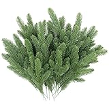 Hananona 50 Pcs Artificial Pine Branches Green