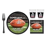 Super Bowl 51 Super Value Tableware Party Kit For 24 Guests Super Bowl Party Pack Bundle