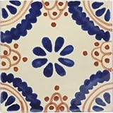 Tierra y Fuego - 4Â¼ x 4Â¼ Madrid Talavera Mexican Ceramic Tile-Spanish Influence