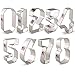 Ann Clark Cookie Cutters 9-Piece Numbers Cookie Cutter Set with Recipe Booklet