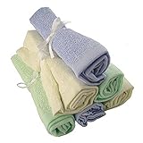 Unicorn Station Hypoallergenic Bamboo Baby Washcloths, Large, Pack of 6