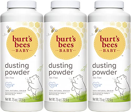 Baby Powder, Burt’s Bees Hypoallergenic Dusting Powder, Non-Irritating, Calming Skin Care, All Natural, Talc Free,7.5…