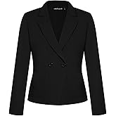MINTLIMIT Women's Long Sleeve Blazers Button Front Notch Lapel Jacket Work Office Blazer with Pockets