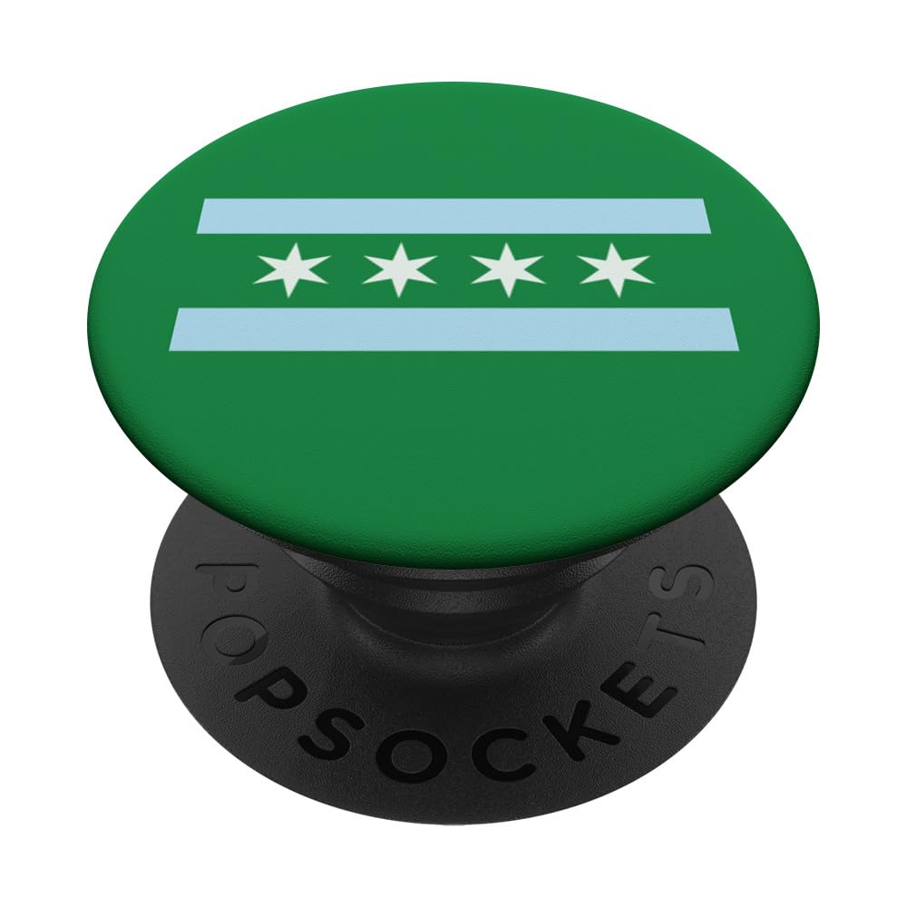 Chicago Irish Flag St Patricks Day White Stars CHIrish Shirt PopSockets Swappable PopGrip