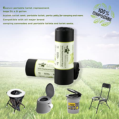 Compostable Toilet Bags Portable Camping Toilet With Waste Bag