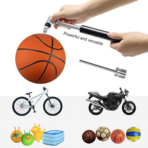 DTNO.I Mini Bike Pump, Portable Bicycle Pump Fits Presta and Schrader Value, 300PSI High Pressure Hand Air Pump for Tires with Glueless Puncture Repair Kit