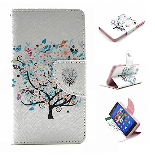 Nutbro [Sony M5 Aqua] Sony Xperia M5 Aqua Case,Sony M5 Aqua Case,[Perfect Fit][Kickstand] Pattern Premium PU Leather Wallet [Card/Cash Slots] Flip Cover for Sony Xperia M5 Aqua