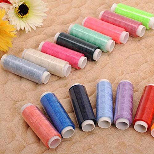 39 Colors Sewing Thread Textile Supplies Rainbow Color Sets Thread Box Kit Beautiful Wear-Resistant Polyester Household Textile Thread Handicraft Sewing Weaving Yarn Embroidery Thin Thread Clothing