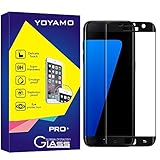 Samsung Galaxy S7 edge screen protector ,Yoyamo 0.2mm 9H Tempered Glass ,High Definition 3D Curved, Full 100% Coverage for Samsung Galaxy S7 edge (Black)