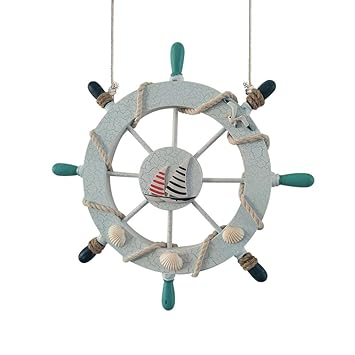 Amazon.com: Uscyo Wall Deco Wood, Wooden Wheel Cartwheel ...