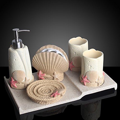 WYL WLQ bathroom six-piece set - creative bathroom wash set - European bathroom supplies kit - brushing cup mug cup set