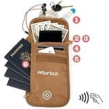Florious Passport Holder for Neck, Passport Pouch With RFID - Eco-Friendly, Best For Men and Women To Travel, Shop, Go Out