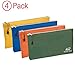 Canvas Zipper Tool Bags Pouch 4 pack 16 oz Water Resistant Heavy Duty - Multipurpose bag, Great Organizing and Storing, Spacious Design Multiple Colors, Supplies, Electricians, Construction Carpenters