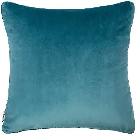 Sanmetex Soft Soild Crushed Velvet Luxurious Smooth Decorative Throw Pillow Cases Cushion Cover/Sham With Invisible Zipper For Sofa Bedroom Car 18 x 18-Inch, Teal