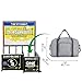 WANDF Foldable Travel Duffel Bag Luggage Sports Gym Water Resistant Nylon (C-Light Grey Denis)