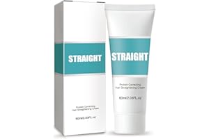 Ganbaro Protein Hair Treatment Straightening Cream, Keratin Hair Treatment Hair Straightening Cream Smoothes Frizz and Split ends Repairs Damaged Hair Suitable For All Hair Types- 60ml