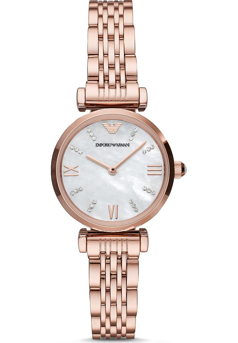 Emporio Armani Watch For Women, 28mm Quartz two hand movement with Stainless steel or leather strap — image 1