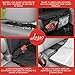 Lusso Gear Car Seat Protector - 1-Pack, Black with Red Stitching, Universal Fit - Waterproof Car Seat Cover & Backseat Protector with 8-Layer Padding & Non-Slip Backing - 2 Mesh Pockets for Travel