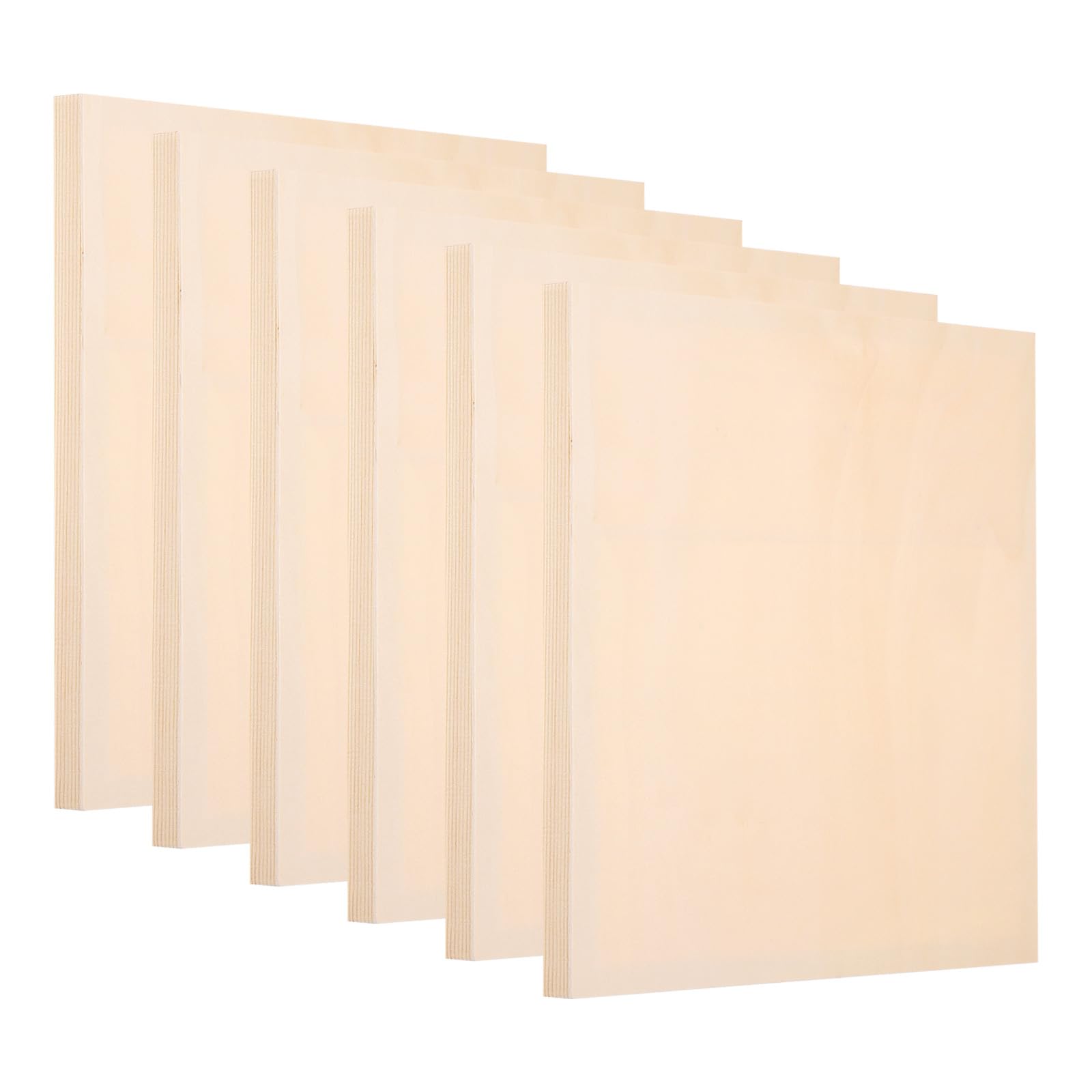 PATIKIL 10 x 10 Inch Wood Panel Board, 6 Pack Unfinished Wooden Canvas Boards Square Blank Deep Cradle Board for Painting Pouring DIY Art Use with Oils Acrylics