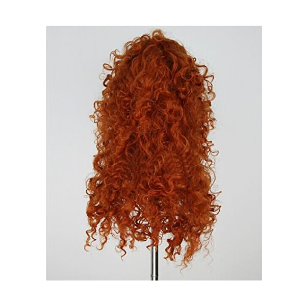 Angelaicos Women's Fluffy Wavy Party Halloween Costume Merida Wig Long Brown - Image 6