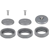 3 Pack Commercial Spray Valve Repair Kit for Most Commercial Sink Pre-Rinse Sprayer Spray Face Bumper and Screw Repair Part 1.42 GPM, Grey