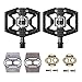 CRANKBROTHERS Crank Brothers Double Shot 3 Bike Pedals Pair (Black) with Premium Cleats and Shoe Shields Bundlethumb 3