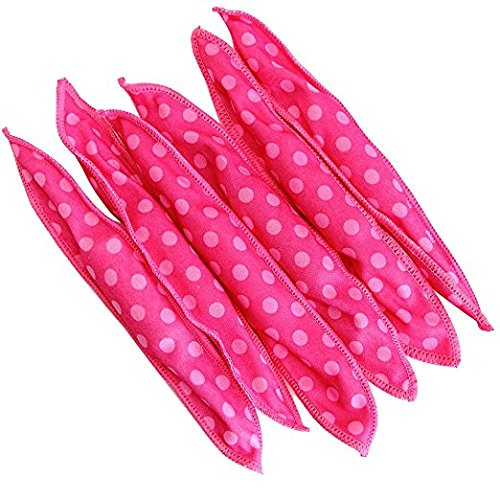 Foam Hair Curlers, Pillow Cloth Hair Rollers,No Heat Sleeping Soft Sponge Rollers for Long, Short, Thick & Thin Hair Spiral Curls Hair Styling Rollers (Pink)