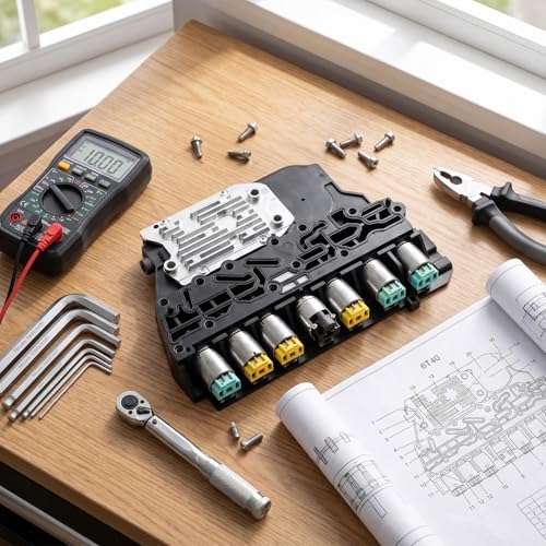 BAFOVY Módulo de Control de Transmisión 6T40 6T45, TCM 6 Velocidades con Solenoides Premium, Compatible con Chevrolet Cruze Buick Regal, Reemplazo Metálico