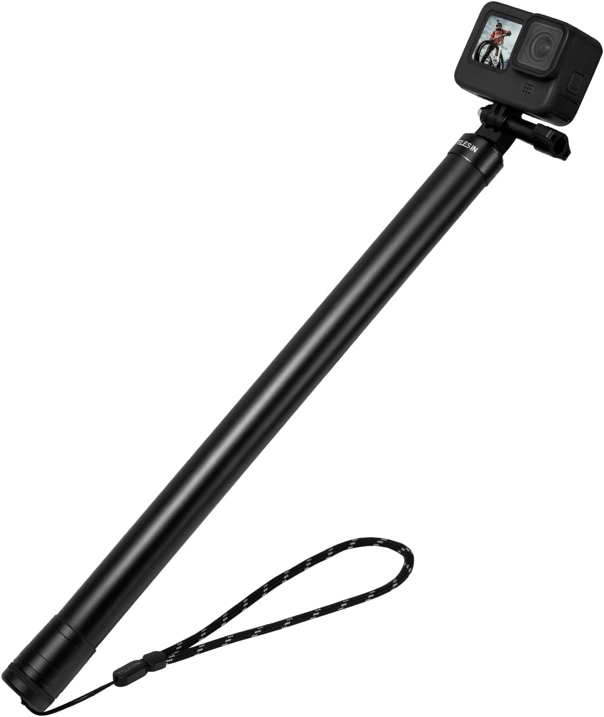 TELESIN 118"/3 Meters Ultra Long Selfie Stick for GoPro Max Hero 10 9 8 7 6 5 4 3+, Insta 360 One R One X, DJI Osmo Action, Extendable at 6 Lengths Carbon Fiber Lightweight Pole Monopod