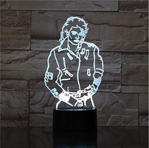 3D Illusion Light Night Lamp Michael Jackson USB Led Night Light Decoration Multicolor RGB Boys Child Kids Baby Gifts Atmosphere Table Lamp Bedside Neon