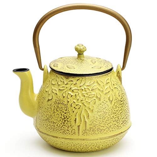 Tea Kettle, TOPTIER Japanese Cast Iron Teapot with Stainless Steel