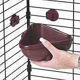 Kaytee Small Animal Hang-N-Lock Corner Crock, Colors Vary